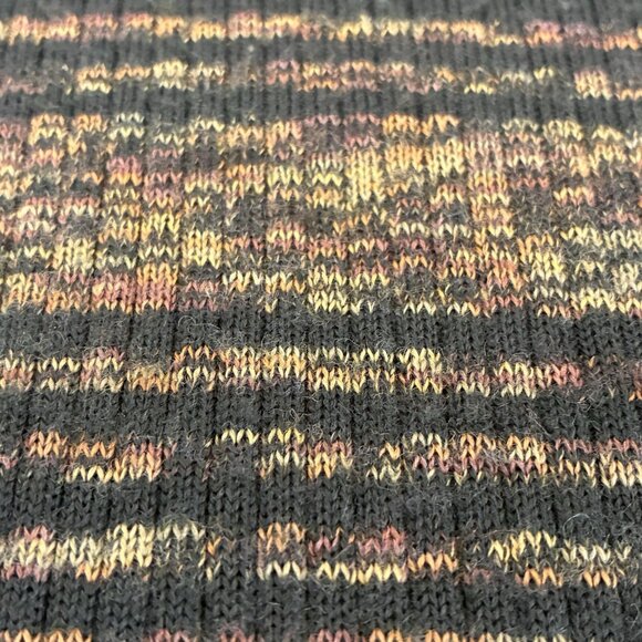 Vintage Casual Corner Merino Wool Blend Sweater 70’s Vibe Green Stripe Mock Neck - Picture 6 of 9